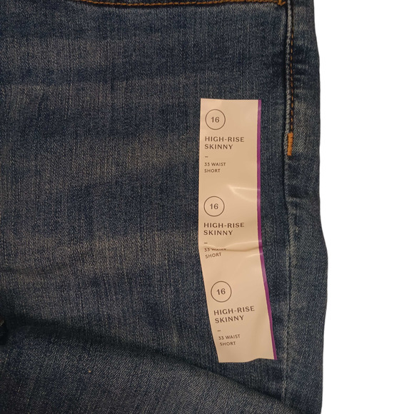 Women's High-Rise Skinny Jeans - Universal Thread Medium Wash 16 Short, Medium - Picture 5 of 8